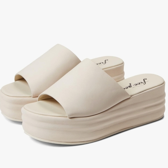 FREE PEOPLE 🔥 Harbor Platform Sandal Vanille US 11 ONLY ✅️ - Picture 1 of 9